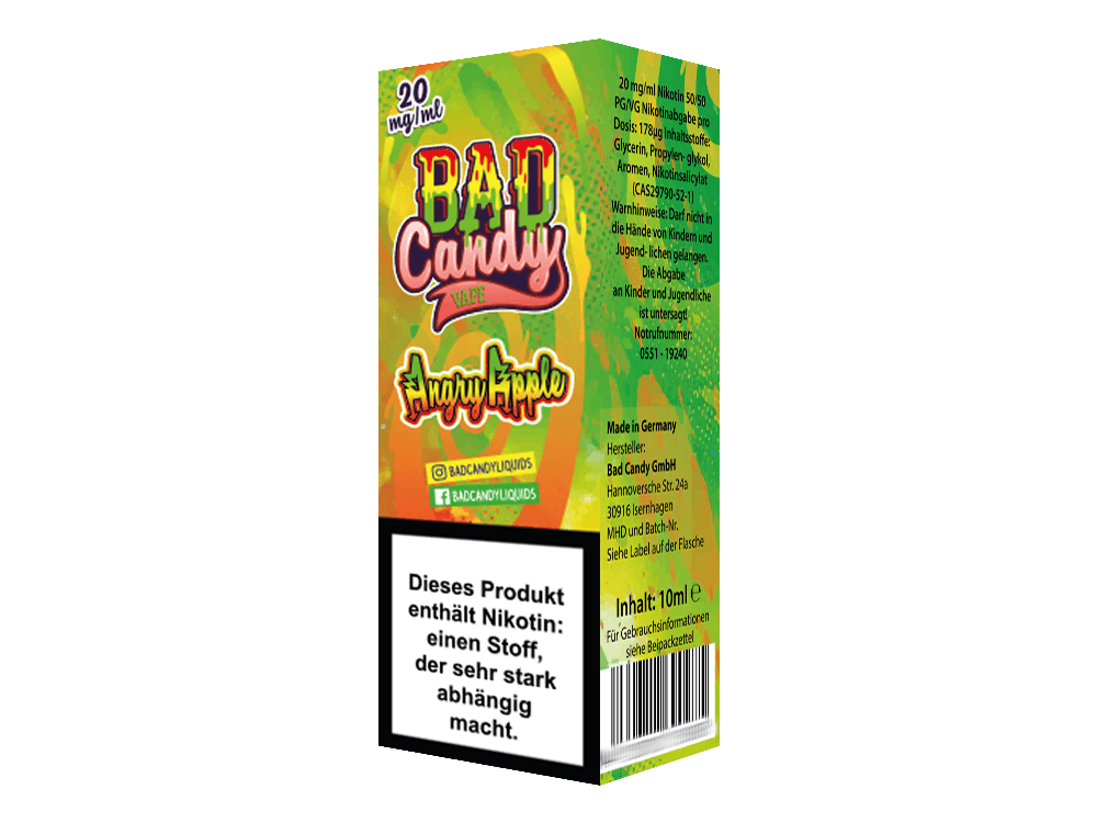 Bad Candy Liquids - Angry Apple - Nikotinsalz Liquid - Dschinni GmbH