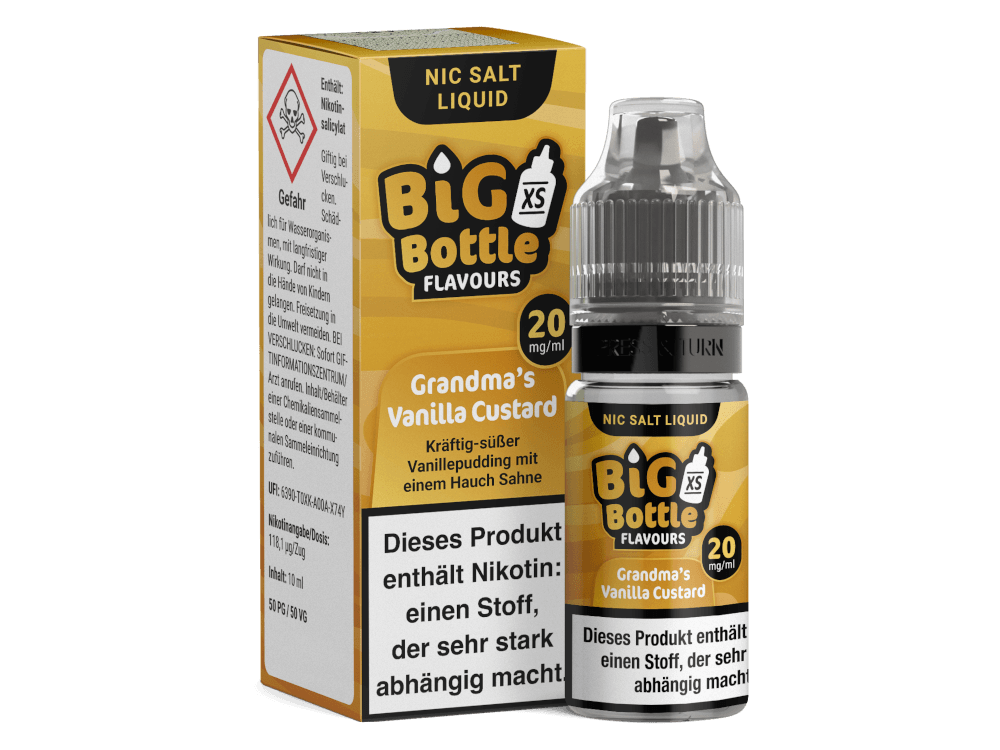 Big Bottle - Grandma's Vanilla Custard - Nikotinsalz Liquid - Dschinni GmbH