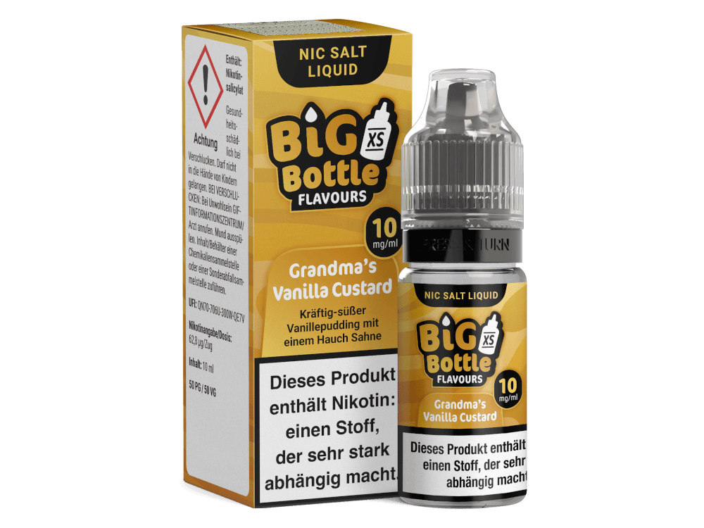 Big Bottle - Grandma's Vanilla Custard - Nikotinsalz Liquid - Dschinni GmbH