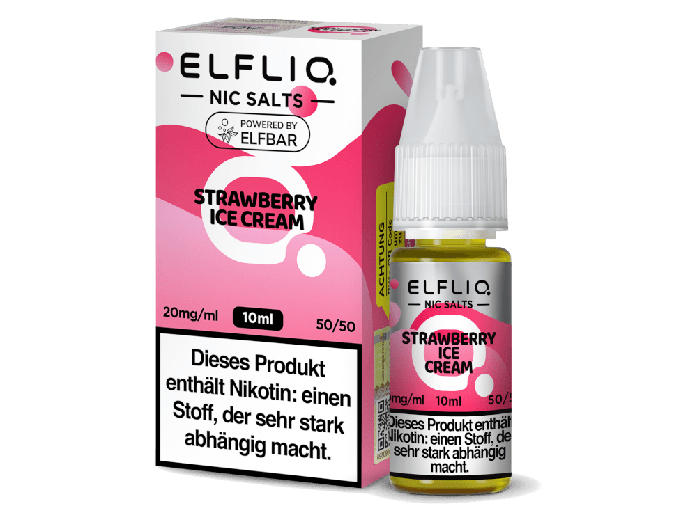 ELFLIQ - Strawberry Ice Cream - Nikotinsalz Liquid - Dschinni GmbH