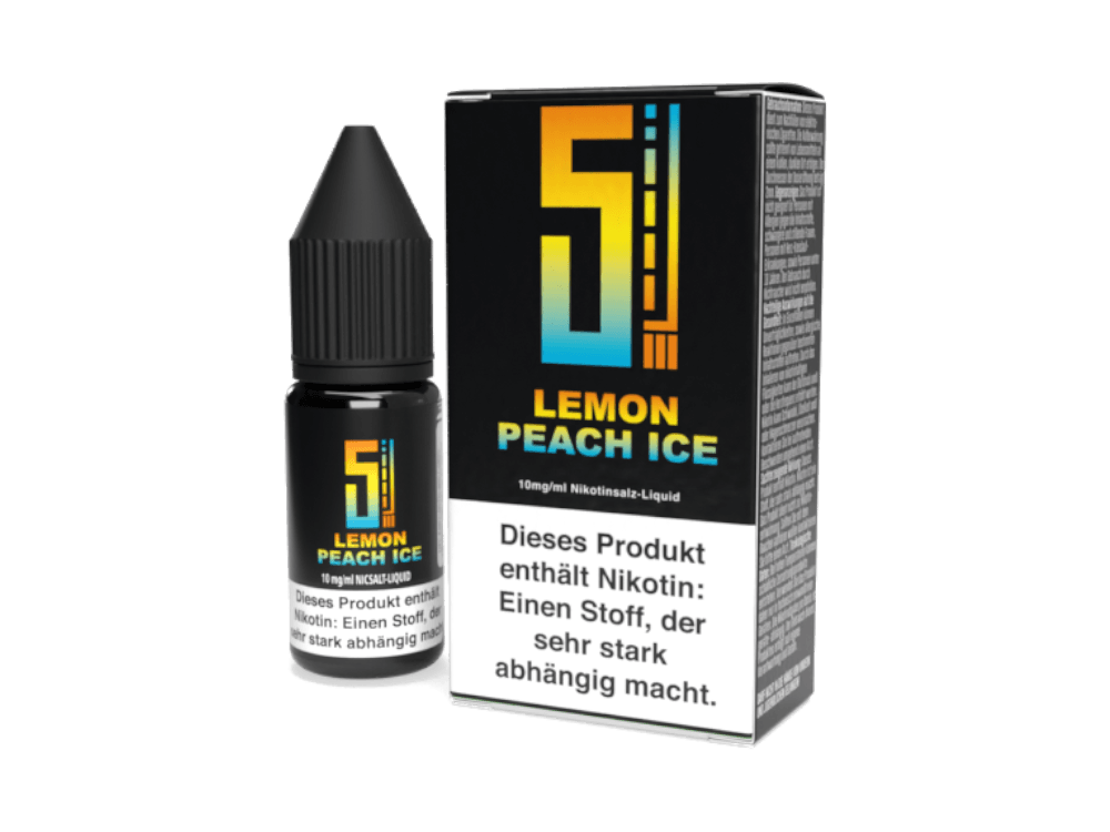 5EL - Lemon Peach Ice - Nikotinsalz Liquid - Dschinni GmbH