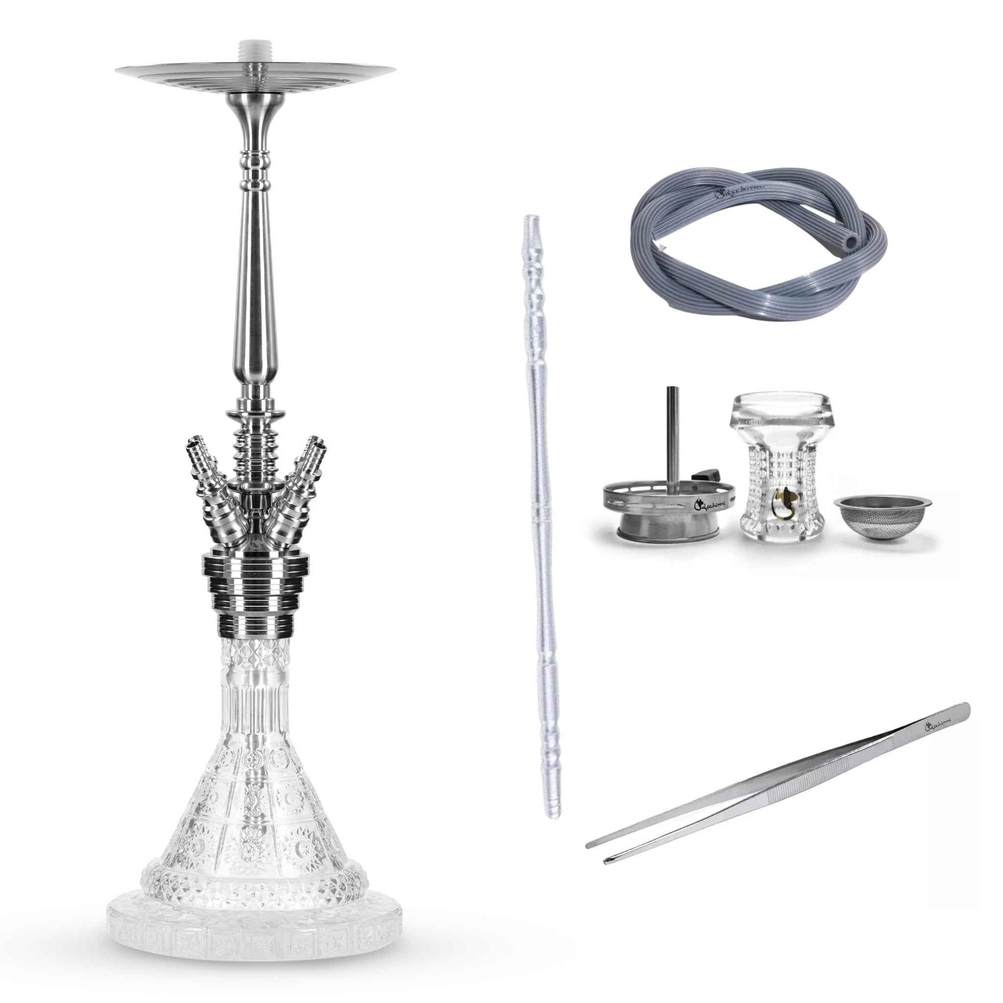 Dschinni Juice Silver Hookah Set Dschinni Juice Silver Hookah Set