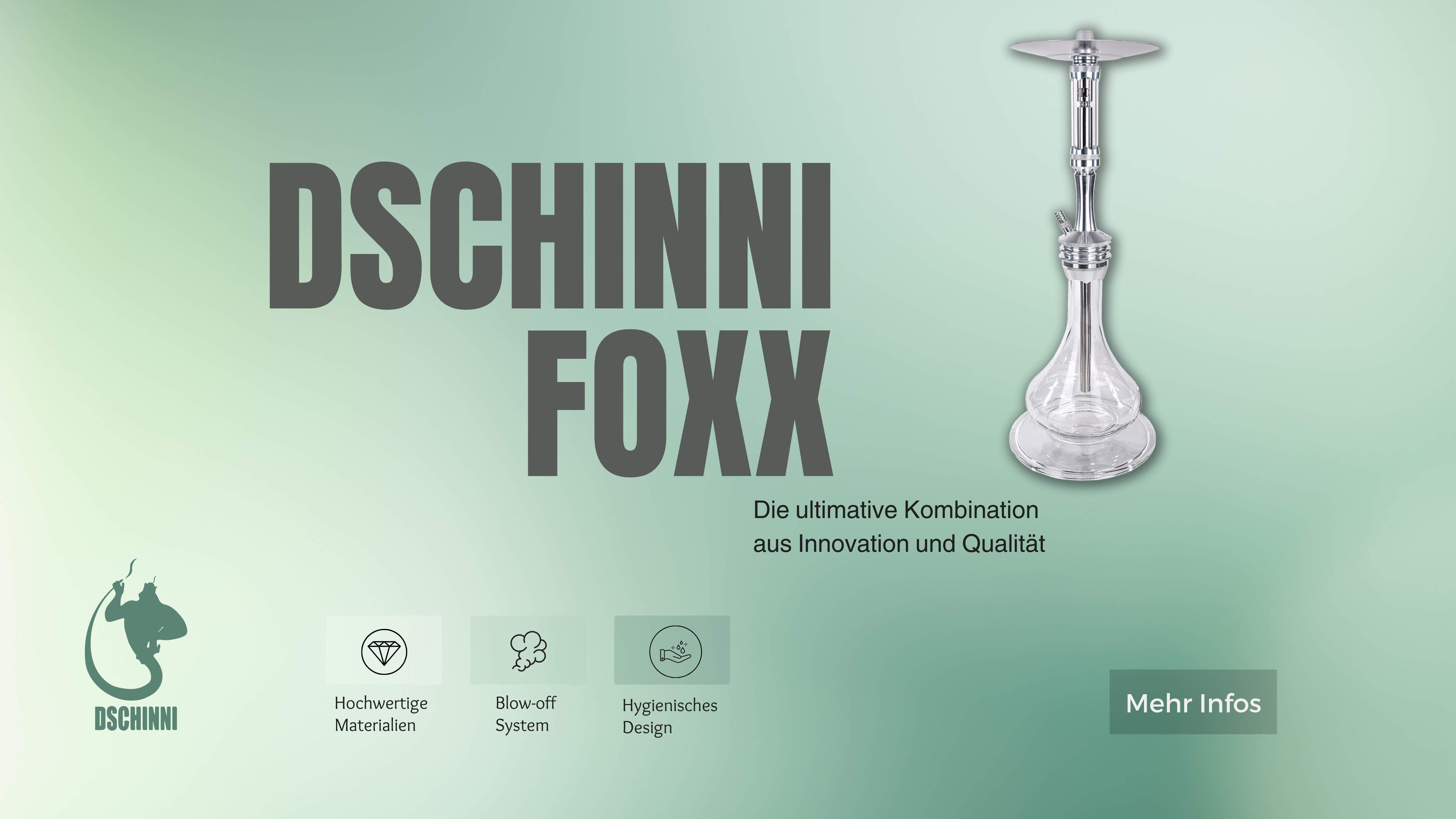 Schischa Shisha Wasserpfeife Foxx Fuchs Hookah Dschinni 