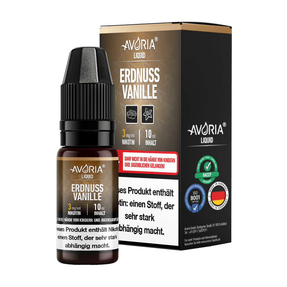 Avoria - Apfel E-Zigaretten Liquid - Erdnuss-Vanille - Dschinni GmbH