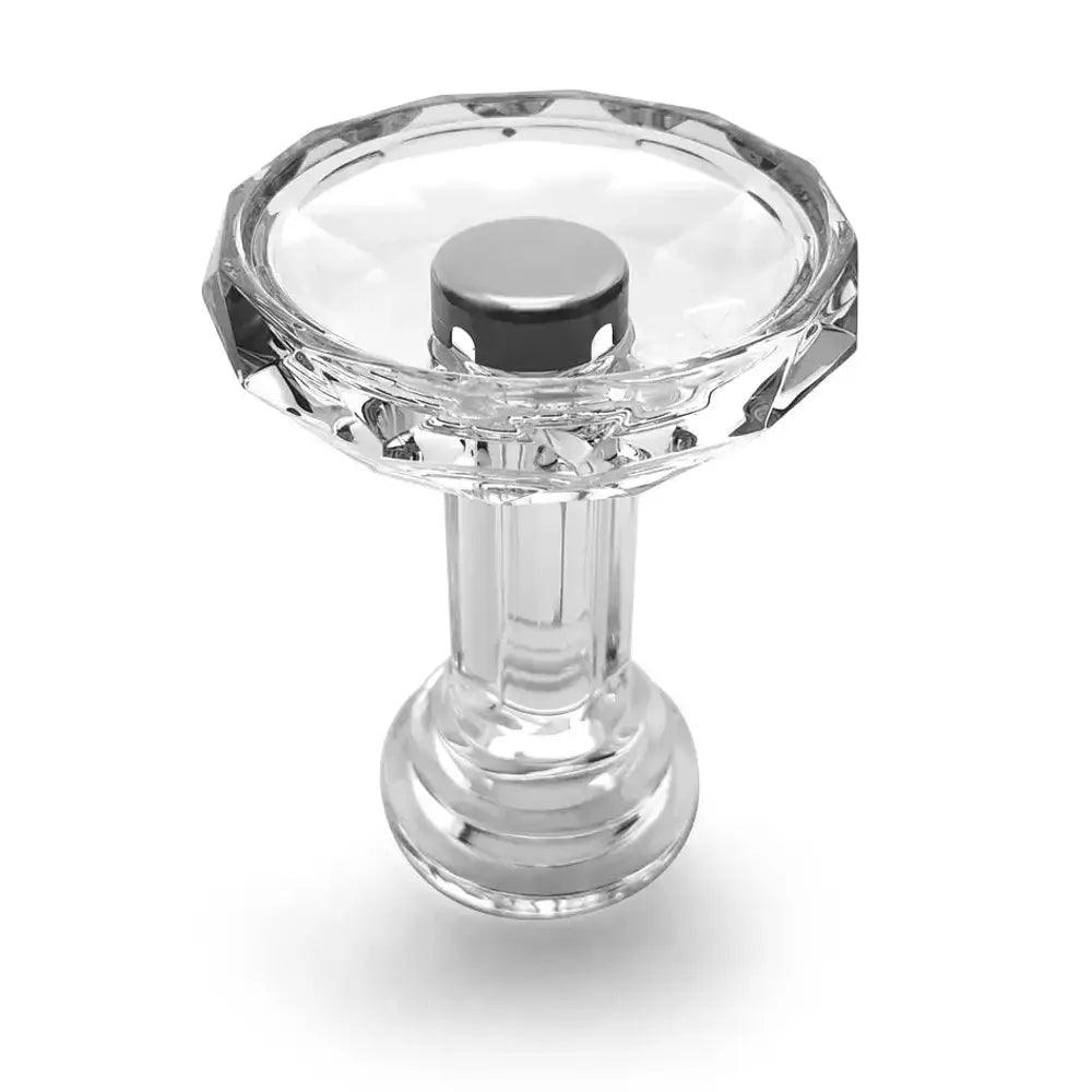 Dschinni Aso Glaskopf Phunnel aus High Borosilikatglas mit Mod, von schräg oben abgebildet, auf weißem Hintergrund
