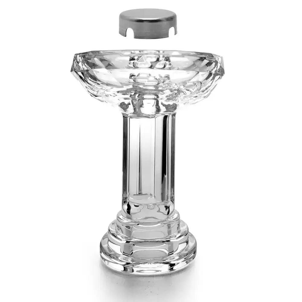 Dschinni Aso Glaskopf Phunnel aus High Borosilikatglas mit Mod, von der Seite abgebildet, auf weißem Hintergrund