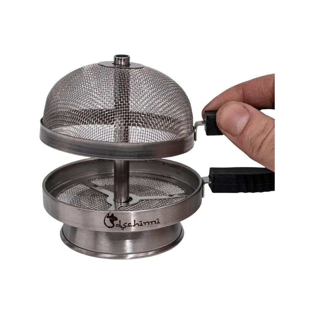 Dschinni Nero Steinkopf Schamottkopf Shisha Windschutz Set