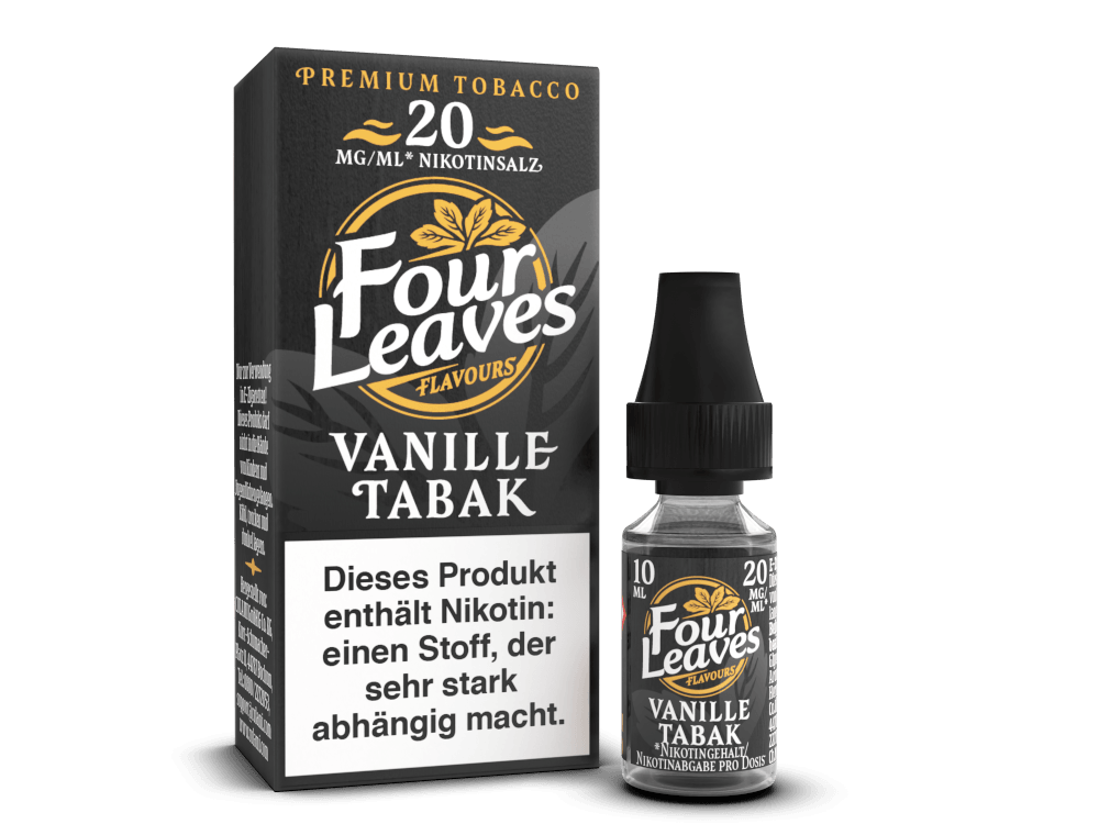 Four Leaves - Nikotinsalz Liquid - Vanille Tabak - Dschinni GmbH