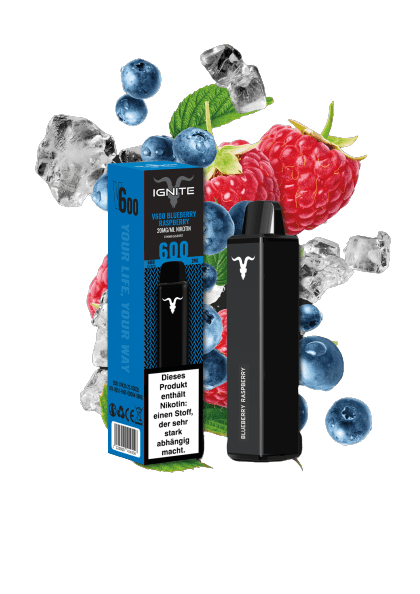 IGNITE Vape V600 - Blueberry Raspberry - Dschinni GmbH