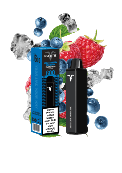 IGNITE Vape V600 - Blueberry Raspberry