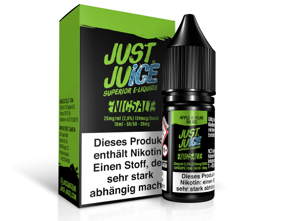 Just Juice - Apple & Pear on Ice - Nikotinsalz Liquid - Dschinni GmbH