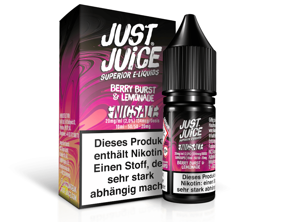 Just Juice - Fusion Berry Burst & Lemonade - Nikotinsalz Liquid - Dschinni GmbH