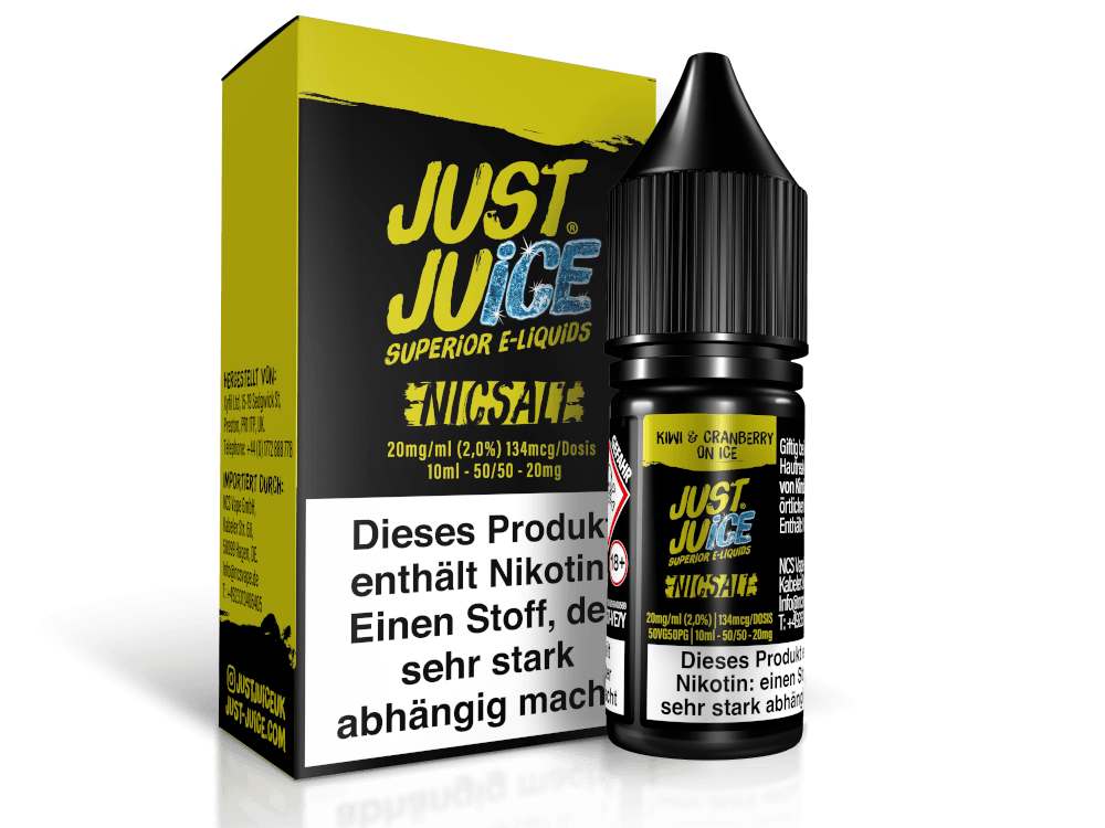 Just Juice - Kiwi & Cranberry on Ice - Nikotinsalz Liquid - Dschinni GmbH