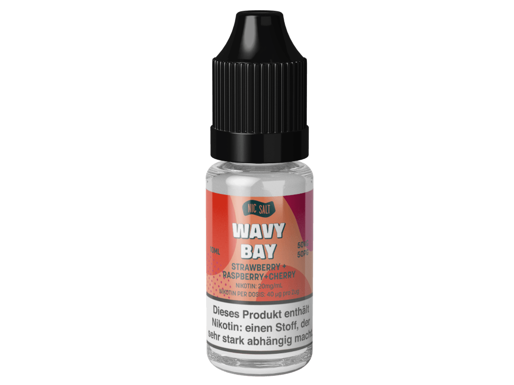 Wavy Bay - Nikotinsalz Liquid - Strawberry Raspberry Cherry - Dschinni GmbH